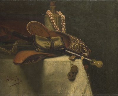 Still Life with Eastern Slippers by August Allebe